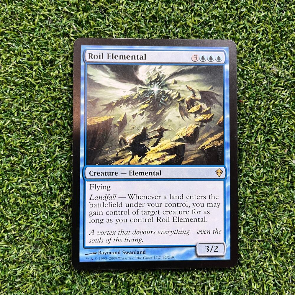 MTG Roil Elemental Zendikar 62/249 Rare Blue Elemental Magic The Gathering LP